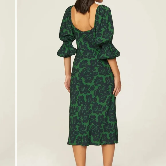 Peter Som Green Puff Sleeve Sundress.   Size 4 - Picture 6 of 8